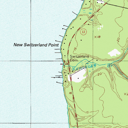 Topographic Map of Kentucky Branch, FL