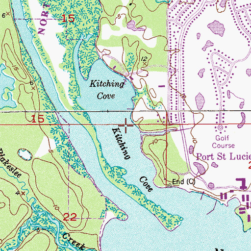 Topographic Map of Kitching Cove, FL