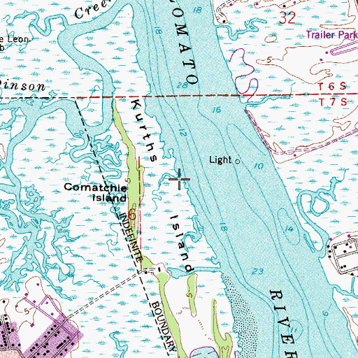 Topographic Map of Kurths Island, FL