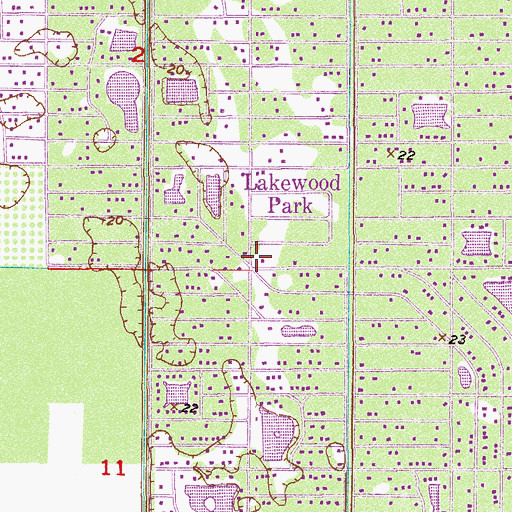 Topographic Map of Lakewood Park, FL