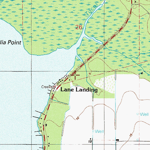 Topographic Map of Lane Landing, FL