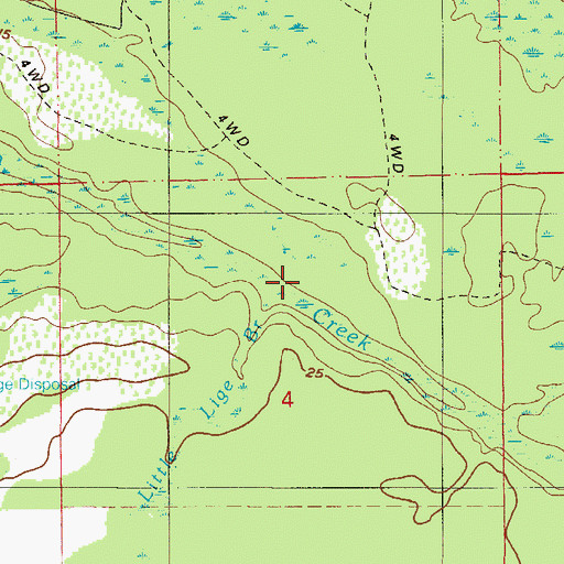 Topographic Map of Little Lige Branch, FL