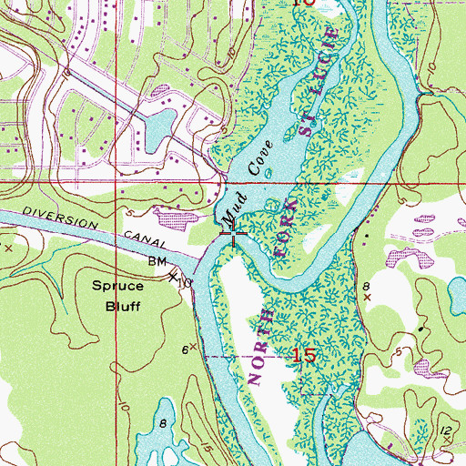 Topographic Map of Long Creek, FL