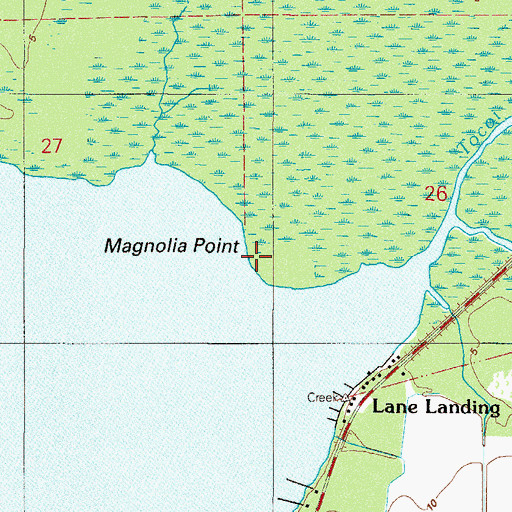 Topographic Map of Magnolia Point, FL