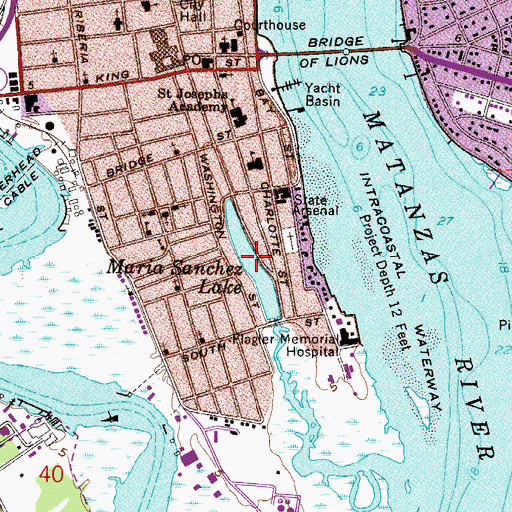 Topographic Map of Maria Sanchez Lake, FL