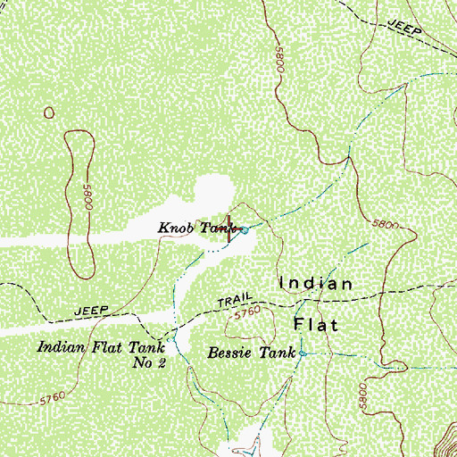 Topographic Map of Knob Tank, AZ