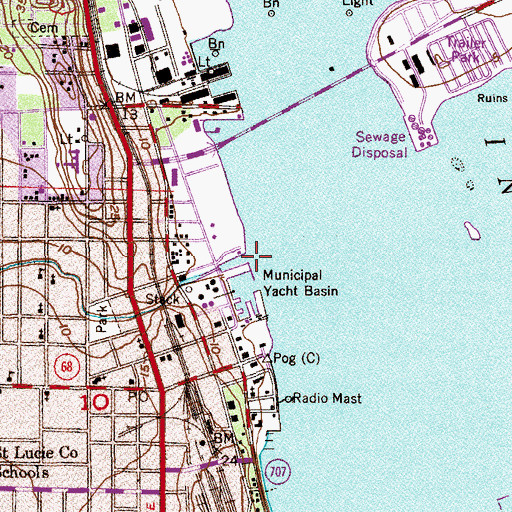 Topographic Map of Moore Creek, FL