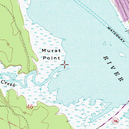 Topographic Map of Moses Creek, FL