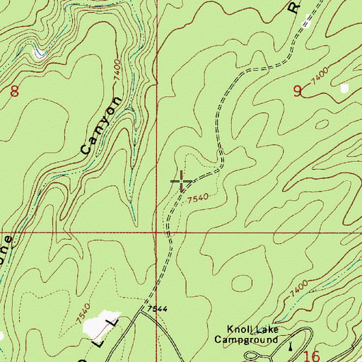 Topographic Map of Knoll Ridge, AZ