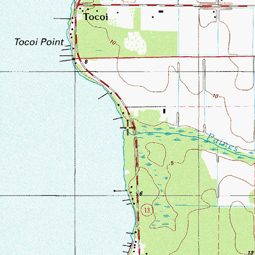 Topographic Map of Paines Branch, FL