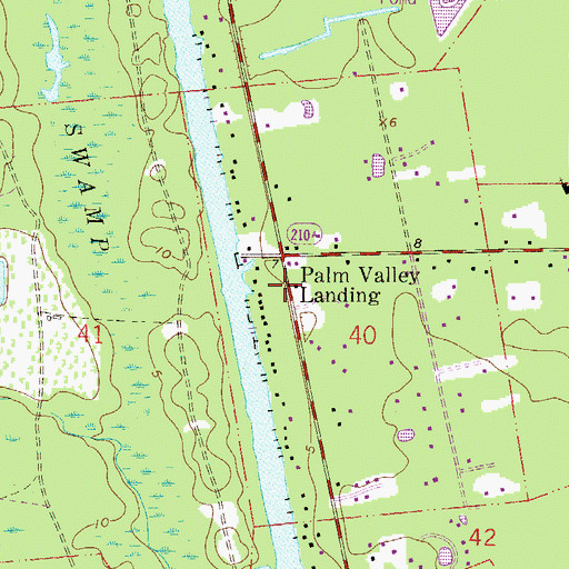 Topographic Map of Palm Valley Landing, FL