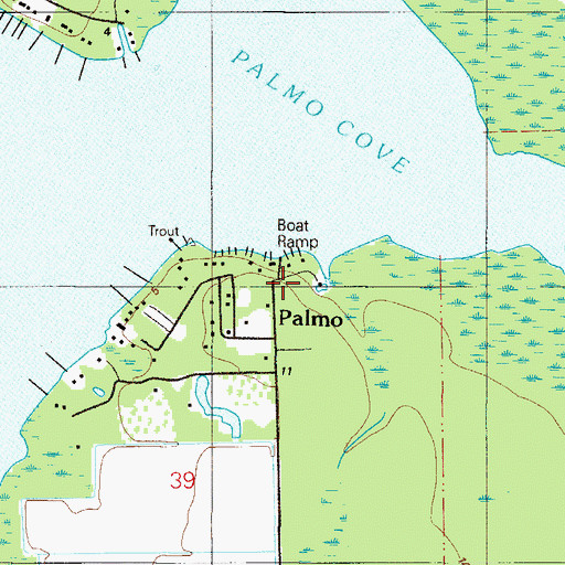 Topographic Map of Palmo, FL