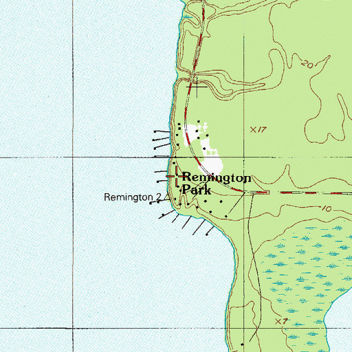 Topographic Map of Remington Park, FL