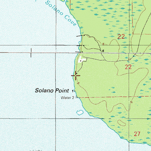 Topographic Map of Solano Point, FL