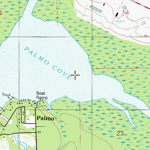 Topographic Map of Sixmile Creek, FL