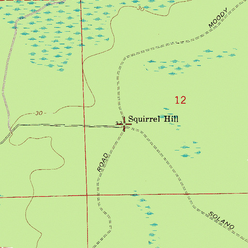 Topographic Map of Squirrel Hill, FL