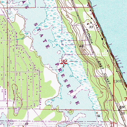 Topographic Map of The Savannahs, FL