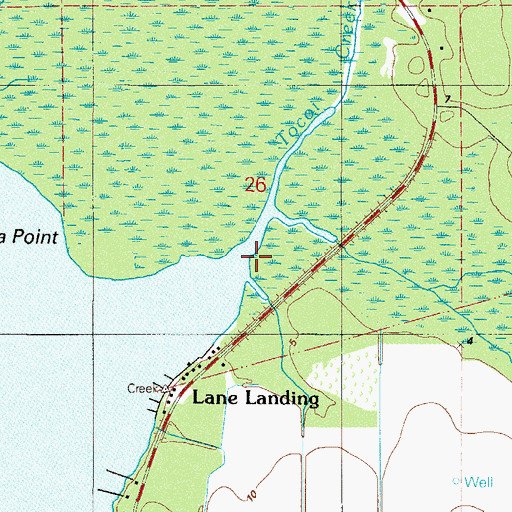 Topographic Map of Tocoi Creek, FL