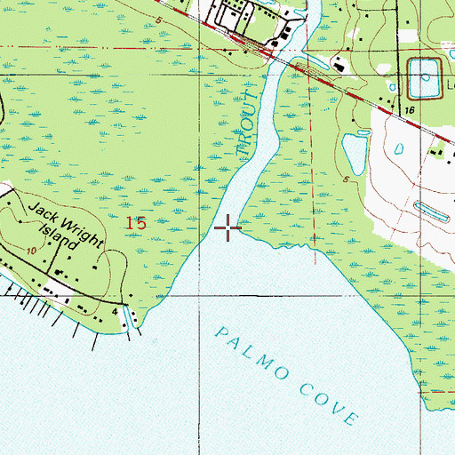 Topographic Map of Trout Creek, FL