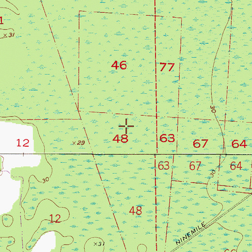 Topographic Map of Twelvemile Swamp, FL