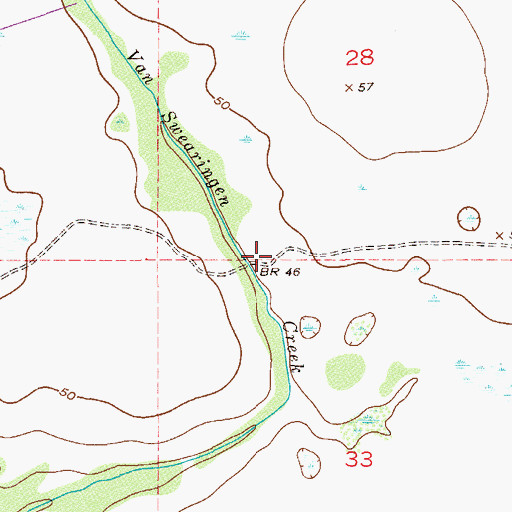 Topographic Map of Van Swearingen Creek, FL