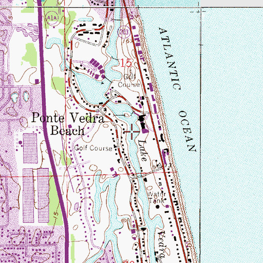Topographic Map of Lake Vedra, FL