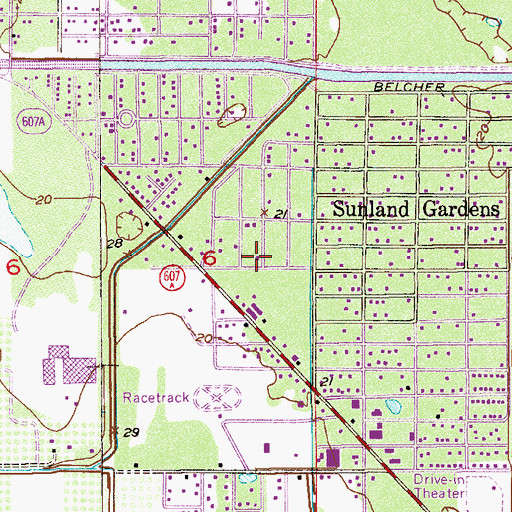 Topographic Map of Midway Plaza, FL
