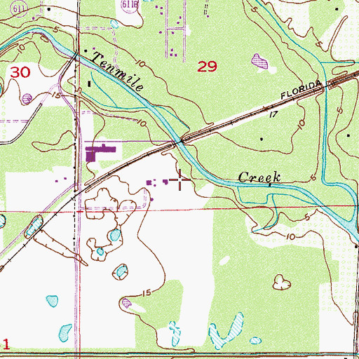 Topographic Map of Smithport Mall, FL