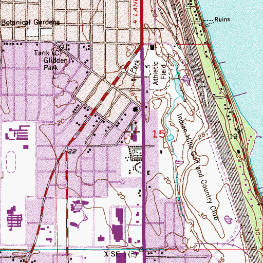 Topographic Map of The Shops of Fort Pierce, FL