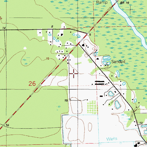Topographic Map of Dancey Flat, FL