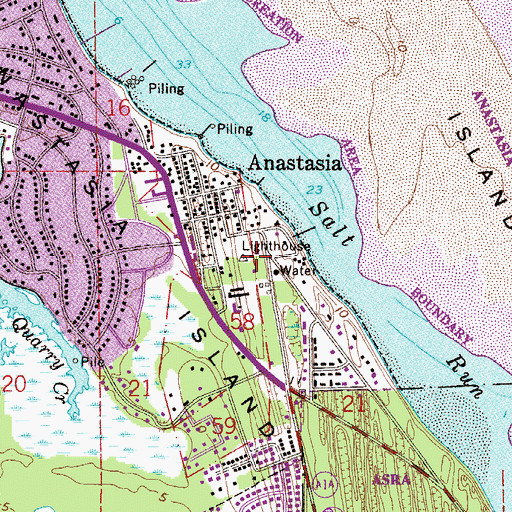 Topographic Map of Saint Augustine Light, FL
