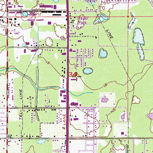 Topographic Map of Indian River Community Mental Hospital, FL