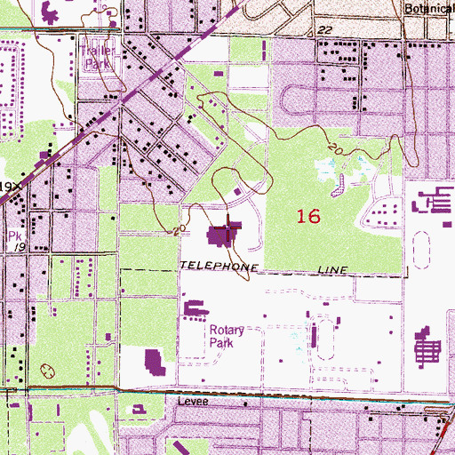 Topographic Map of Lawnwood Regional Medical Center and Heart Institute, FL