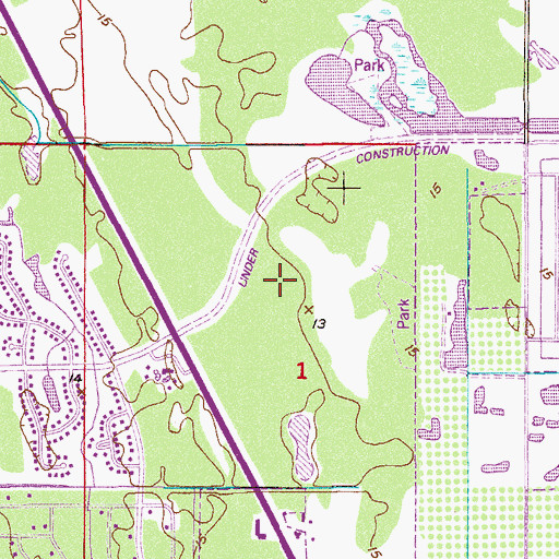 Topographic Map of Saint Lucie Medical Center, FL