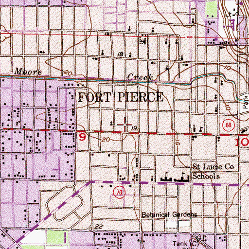 Topographic Map of Pine Grove Cemetery, FL