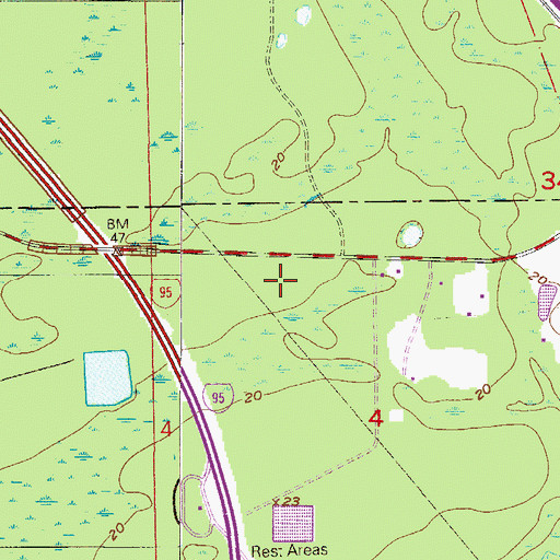 Topographic Map of Julington Creek Elementary School, FL
