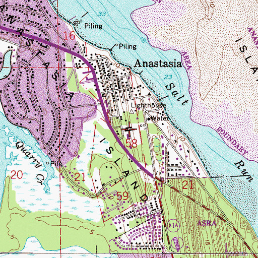 Topographic Map of R B Hunt Elementary School, FL