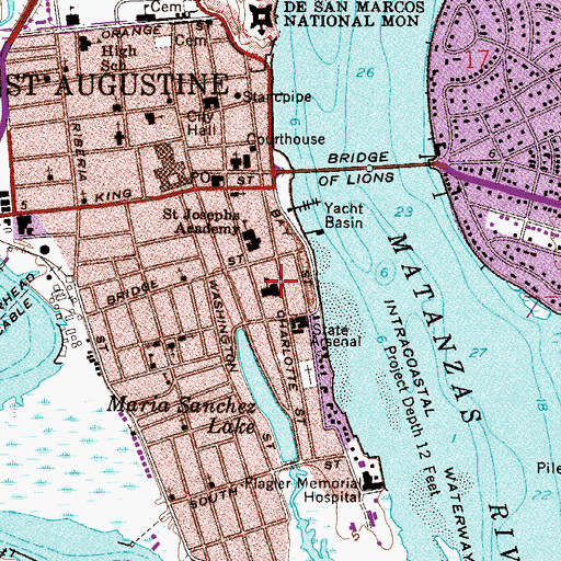 Topographic Map of Evelyn Hamblen Elementary School, FL
