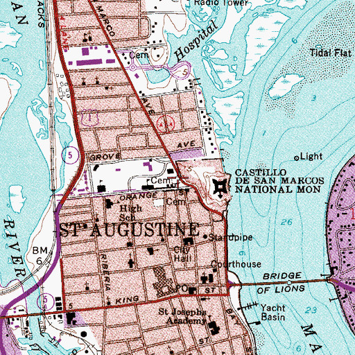 Topographic Map of Webster Elementary School, FL