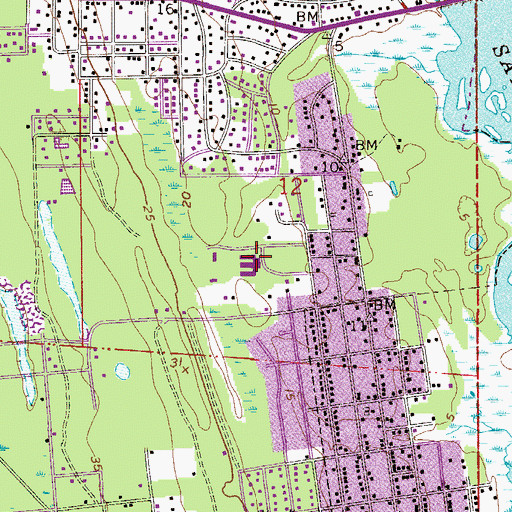 Topographic Map of Saint Augustine Technical Center, FL