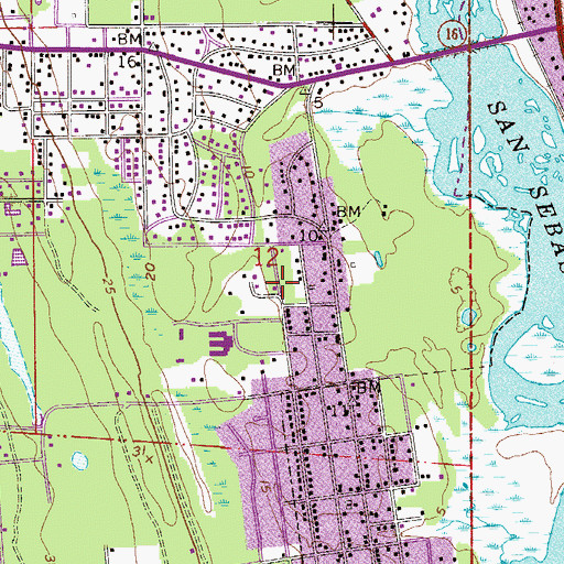 Topographic Map of Crookshank Elementary School, FL