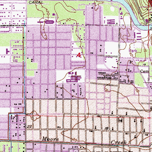 Topographic Map of Lincoln Park Middle School, FL