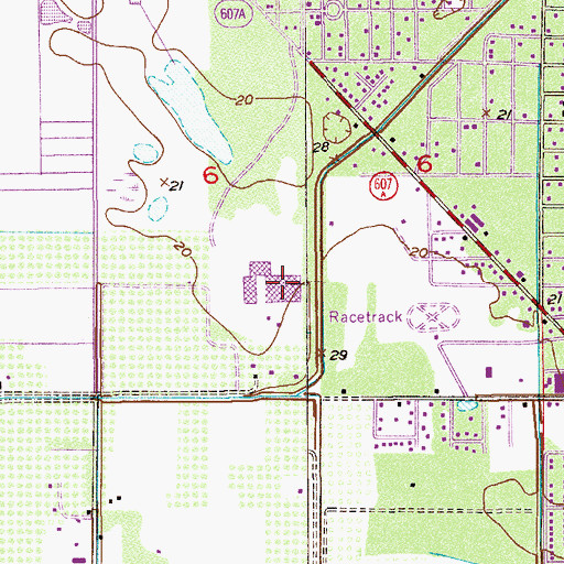 Topographic Map of Fort Pierce Westwood High School, FL