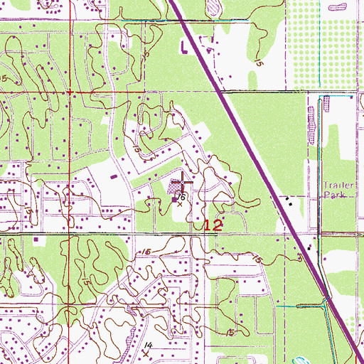 Topographic Map of Morningside Elementary School, FL