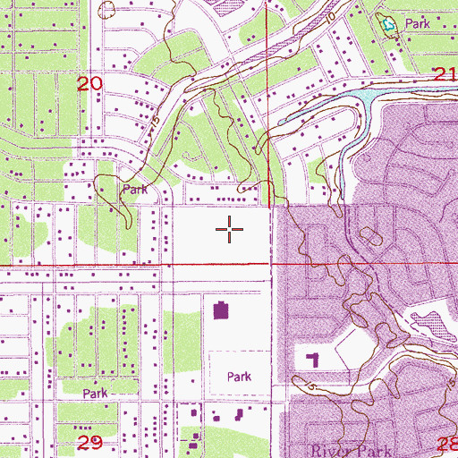Topographic Map of Northport K-8 School, FL