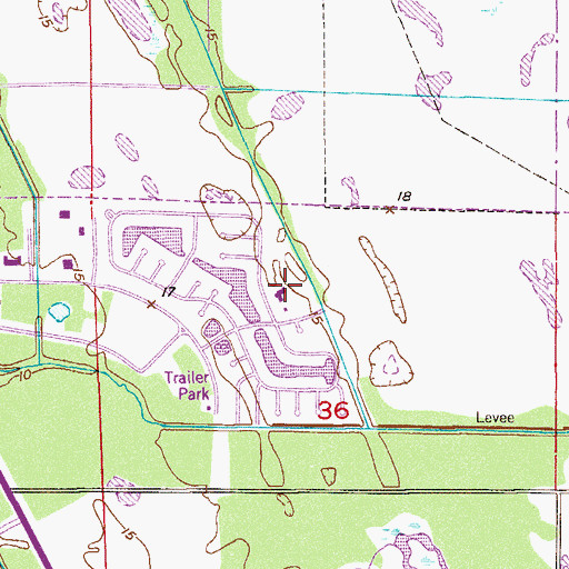 Topographic Map of Village Green Elementary School, FL