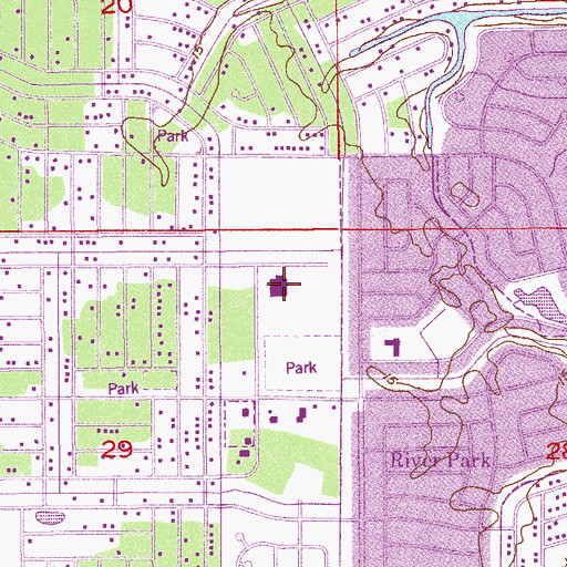 Topographic Map of Port Saint Lucie Elementary School, FL