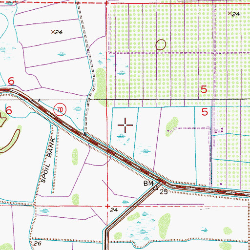 Topographic Map of Adams Tower, FL
