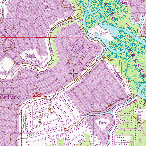 Topographic Map of Central Baptist Church, FL