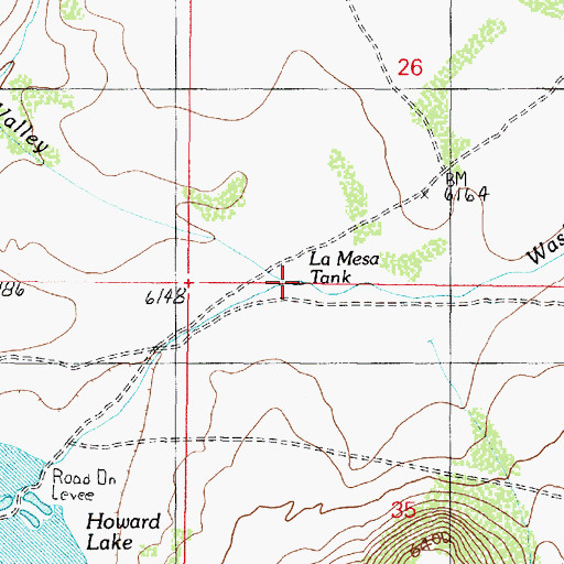 Topographic Map of La Mesa Tank, AZ